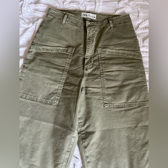 Zara Pants & Jumpsuits Zara Women Cargo Light Green Cargo Pants